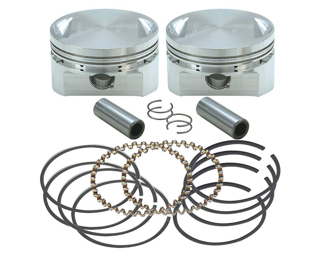 3-1/2" 鍛造ピストンキット +.020" 84-99y ビッグツイン（023881） S＆S（エスアンドエス）