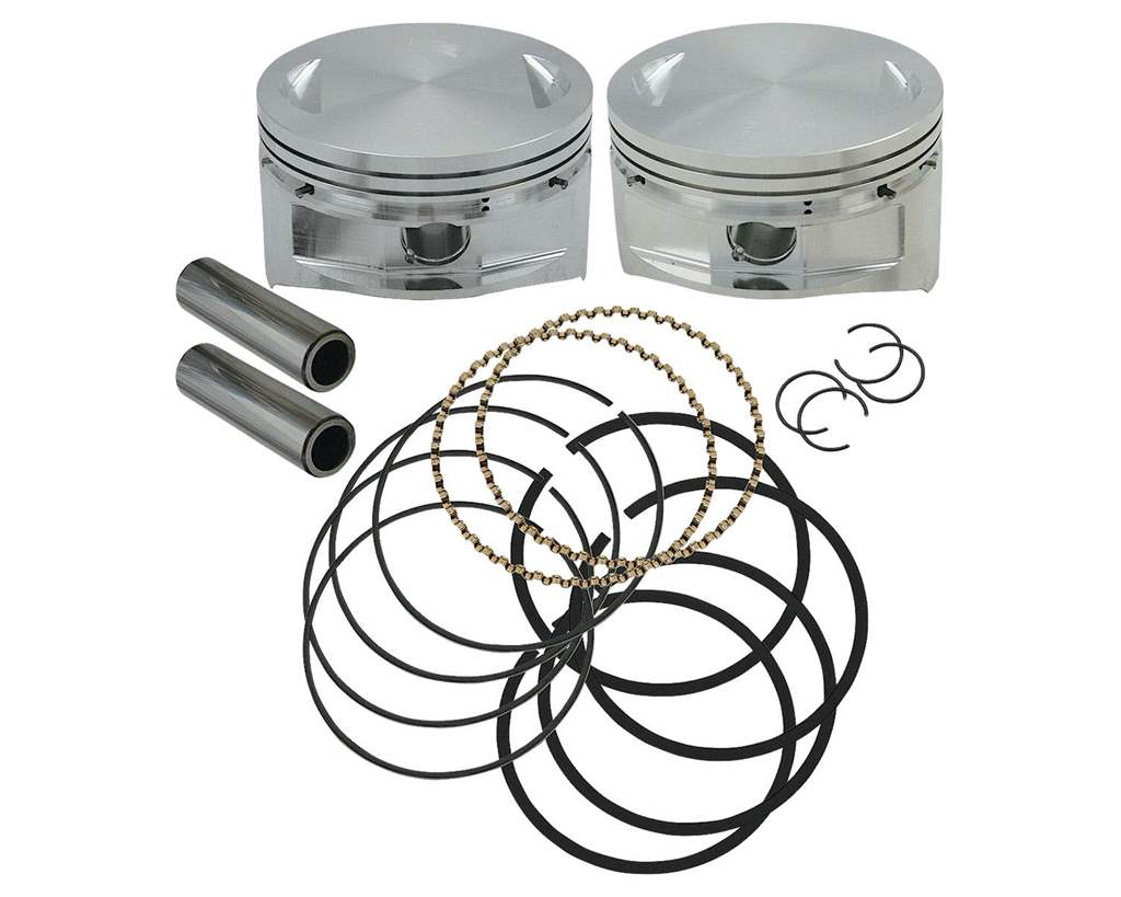 鍛造ピストンセット 84-99yビッグツイン 100" 4 +.010"（020493） S＆S（エスアンドエス）