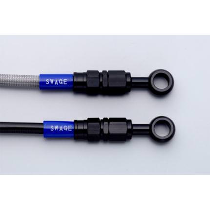 リアブレーキホースキット ブラック/スモーク スウェッジライン（SWAGE-LINE） CB400F ABS車不可（13〜14年）