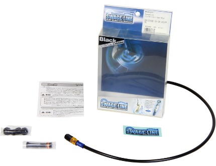 リアブレーキホースキット ゴールド・ブラック ブラックホース スウェッジライン（SWAGE-LINE） Ninja400（ニンジャ）14年〜