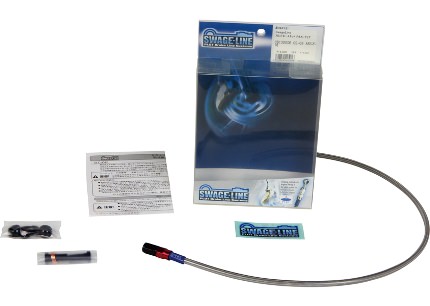 リアブレーキホースキット レッド・ブラック クリア スウェッジライン（SWAGE-LINE） Ninja400（ニンジャ）14年〜