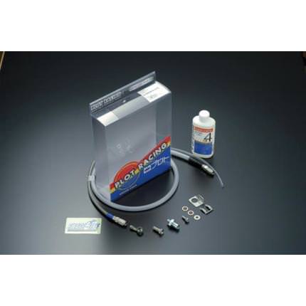 フロントブレーキホースキット スモークホース ステンレス スウェッジライン（SWAGE-LINE） SUPER SHERPA（スーパーシェルパ）97〜07年