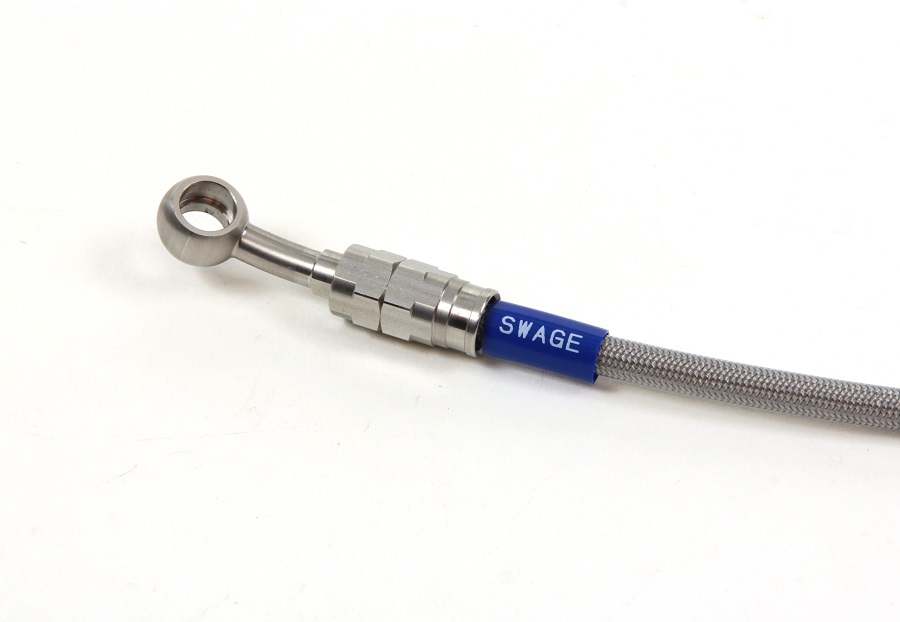Swage-PRO フロントブレーキホースキット バイピース ステンレス/クリアホース  スウェッジライン（SWAGE-LINE） CB400SF Revo ABS（14〜16年）NC42
