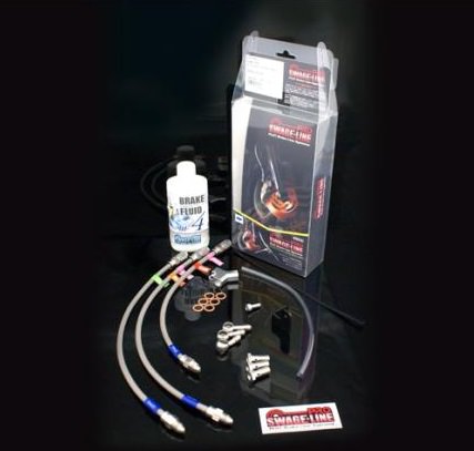 Swage-PRO フロントブレーキホースキット バイピース ステンレス/クリアホース スウェッジライン（SWAGE-LINE） MT-07（14年）