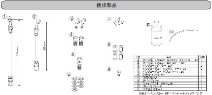 フロントブレーキホースキット バイピース ステンレス クリア スウェッジライン（SWAGE-LINE PRO） Ninja400（ニンジャ）14年〜