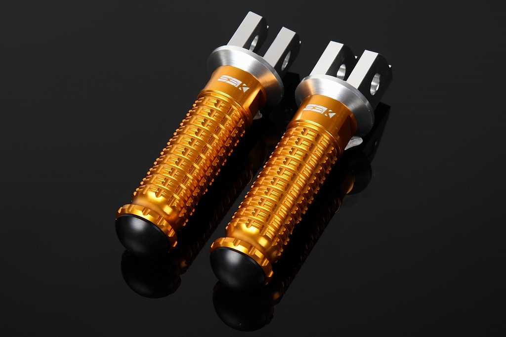 アルミ削り出しタンデムステップ スタンダードタイプ パッセンジャー用 取付部シルバー/ステップバー ゴールド SSK SPEEDRA（スピードラ） CBR250RR（MC51）