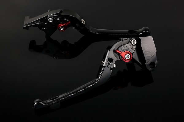 可倒式アジャストレバー 3Dタイプ クラッチレバー＆ブレーキレバーセット ブラック SSK SPEEDRA（スピードラ） BMW F800GT（13〜16年）