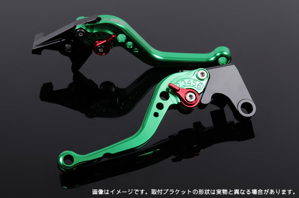 ショートアジャストレバー ブレーキレバー＆クラッチレバーセット グリーン SSK SPEEDRA（スピードラ） Ninja H2/H2R（15年〜）