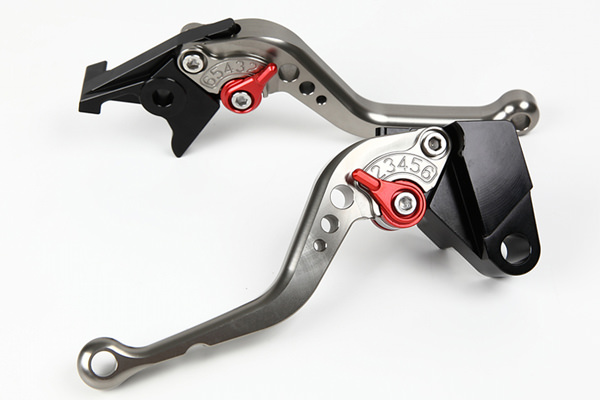 ショートアジャストレバー クラッチレバー＆ブレーキレバーセット チタン SSK SPEEDRA（スピードラ） GSX-S1000/GSX-S1000F