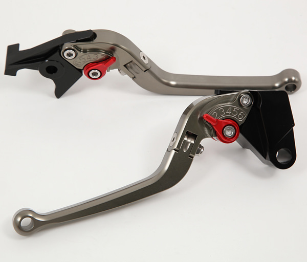 可倒式アジャストレバー ブレーキレバー&クラッチレバーセット チタン SSK SPEEDRA（スピードラ） GSX-R750（04〜05年）