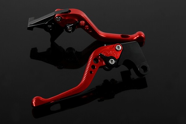 ショートアジャストレバー 3Dタイプ クラッチ&ブレーキセット レッド SSK SPEEDRA（スピードラ） V-STROM（DL1000）02〜10年