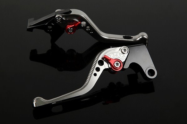 ショートアジャストブレーキレバー 3Dタイプ 左右セット チタン SSK SPEEDRA（スピードラ） マジェスティ（MAJESTY）12年〜