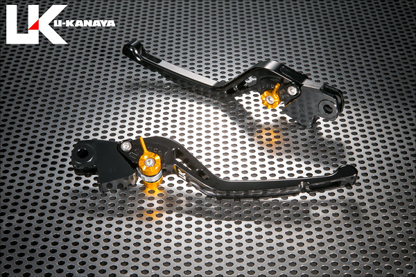 GPタイプ ロングアルミビレットレバーセット（ブラック） U-KANAYA BMW K1300R（09〜13年）