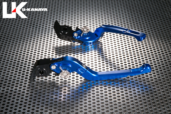可倒式Rタイプ アルミビレットレバーセット（ブルー） U-KANAYA DUCATI 749/R（03〜06年）