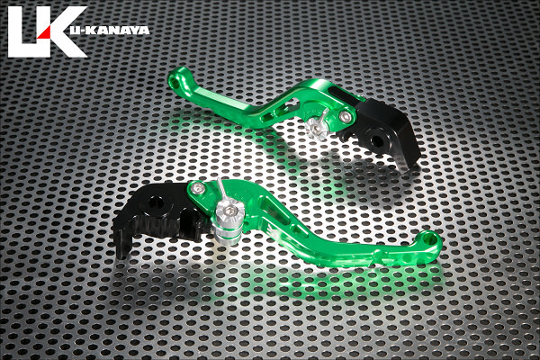 スタンダードタイプ ショートアルミビレットレバーセット（グリーン） U-KANAYA DUCATI 749/R（03〜06年）