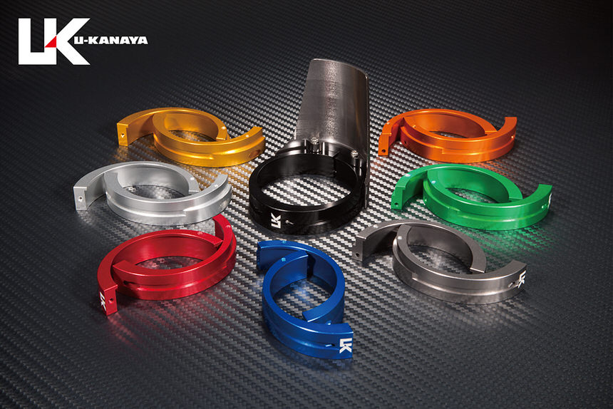 アルミビレットフロントフォークガード （チタンカラー） U-KANAYA ゼファー750/RS（ZEPHYR）