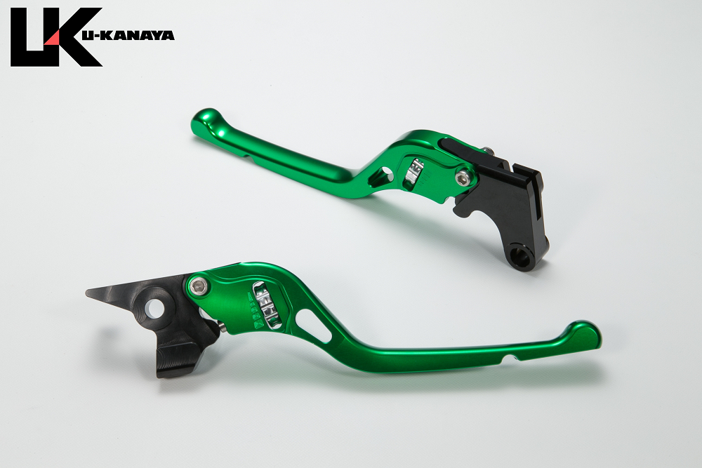 ホイールタイプ アルミビレットレバー グリーン（ツヤあり） U-KANAYA CBR400R/400X（22年）