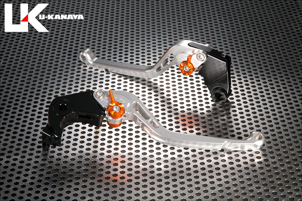 スタンダードタイプ ロングアルミビレットレバーセット（シルバー） U-KANAYA ZX-6R（07〜18年）