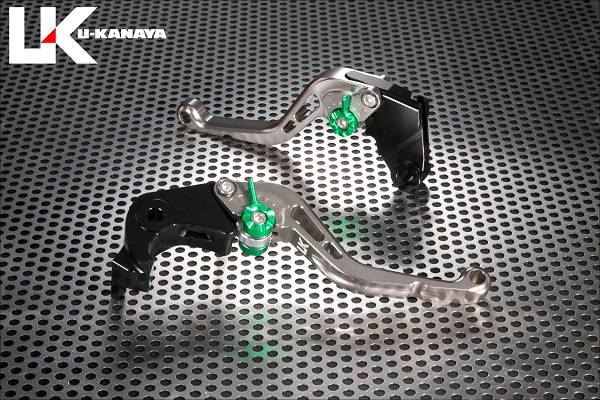 スタンダードタイプ ショートアルミビレットレバーセット（チタンカラー） U-KANAYA ZX-6R（07〜18年）