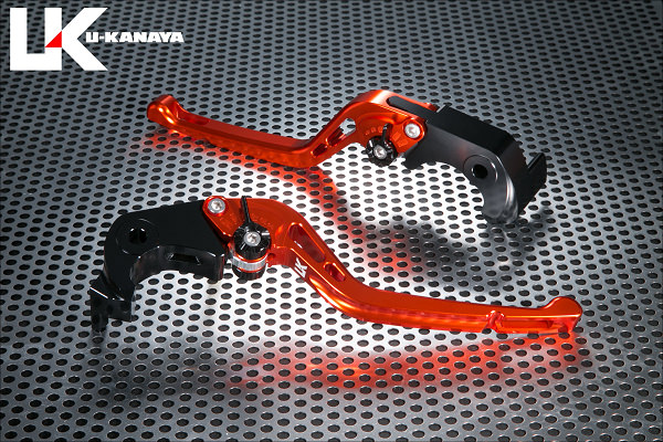 GPタイプ ロングアルミビレットレバーセット（オレンジ） U-KANAYA ZX-14