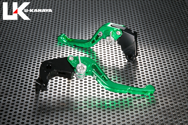 GPタイプ ショートアルミビレットレバーセット（グリーン） U-KANAYA GSX-R750（04〜05年）