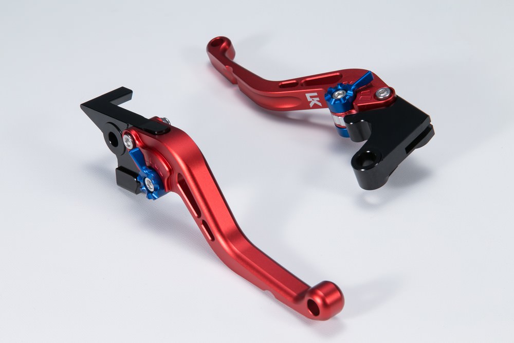 スタンダードタイプ ショートアルミビレットレバーセット マットレッド U-KANAYA GSX-R750（11年〜）