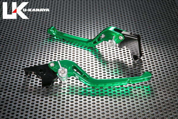GPタイプ ロングアルミビレットレバーセット（グリーン） U-KANAYA バンディット250/V（BANDIT）GJ77A