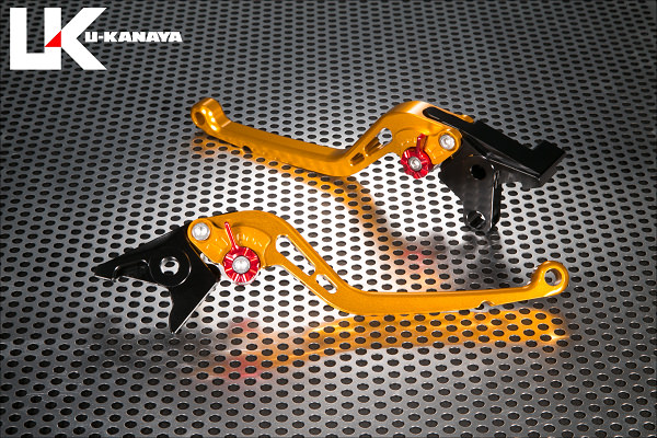 スタンダードタイプ ロングアルミビレットレバーセット（ゴールド） U-KANAYA BANDIT650/S（バンディット）