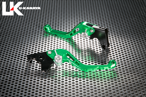 スタンダードタイプ ショートアルミビレットレバーセット グリーン U-KANAYA GSX250R