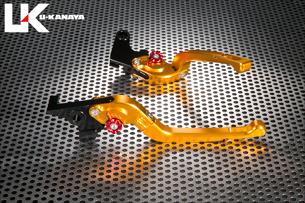 可倒式Rタイプ アルミビレットレバーセット ゴールド U-KANAYA GSX250R