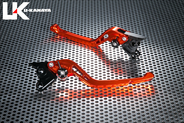 GPタイプ ロングアルミビレットレバーセット（オレンジ） U-KANAYA マグザム（MAXAM）10年〜