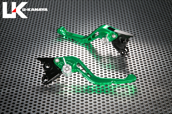 GPタイプ ショートアルミビレットレバーセット（グリーン） U-KANAYA TMAX（SJ02J/SJ04J）