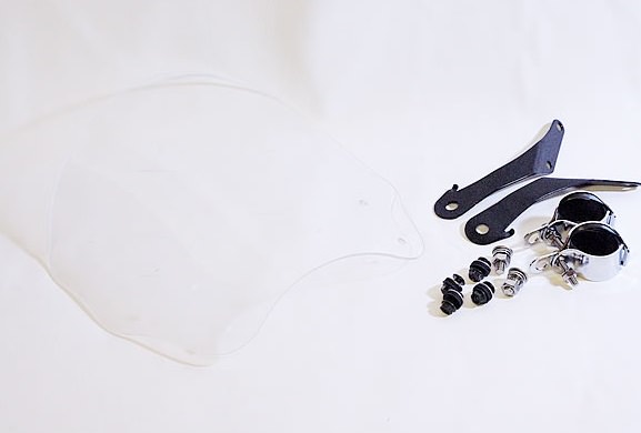 WORLD WALK（ワールドウォーク） 汎用中型メーターバイザー WS-05M取り付けバンド付き クリア