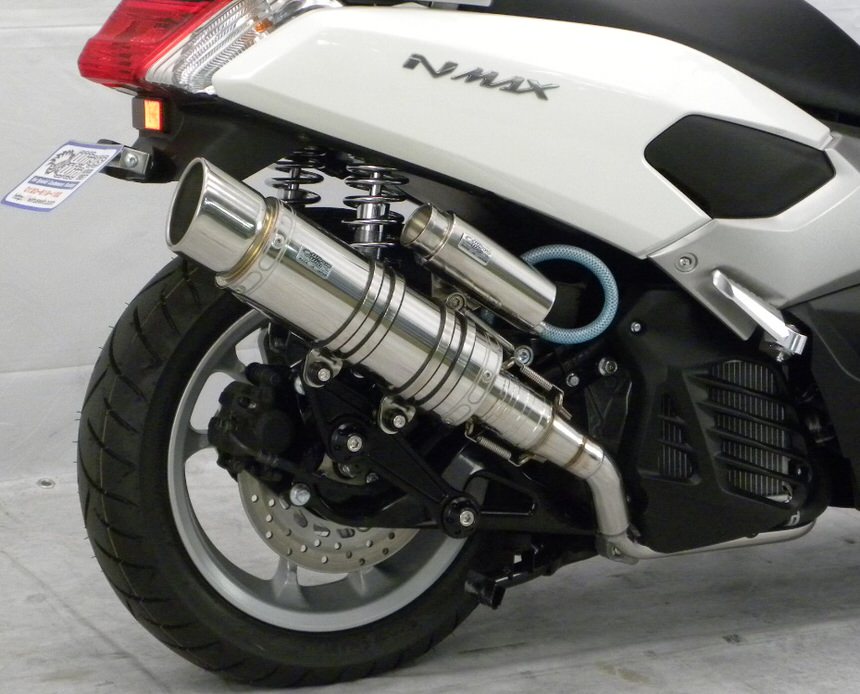 アニバーサリーマフラー ポッパータイプ ステンレス ビレットステー/シルバー ボルトキャップ/ゴールド ウイルズウィン（WirusWin） NMAX（2BJ-SED6J・EBJ-SE86J）