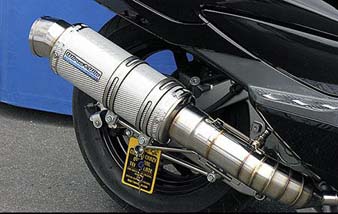 プレミアムマフラーシルバーカーボン仕様 ウイルズウィン（WirusWin）スカイウェイブ（CJ44・45・46）