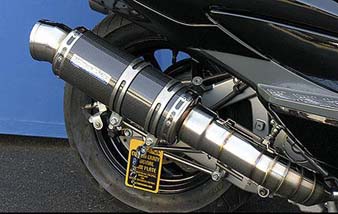 プレミアムマフラーブラックカーボン仕様 ウイルズウィン（WirusWin）スカイウェイブ（CJ44・45・46）