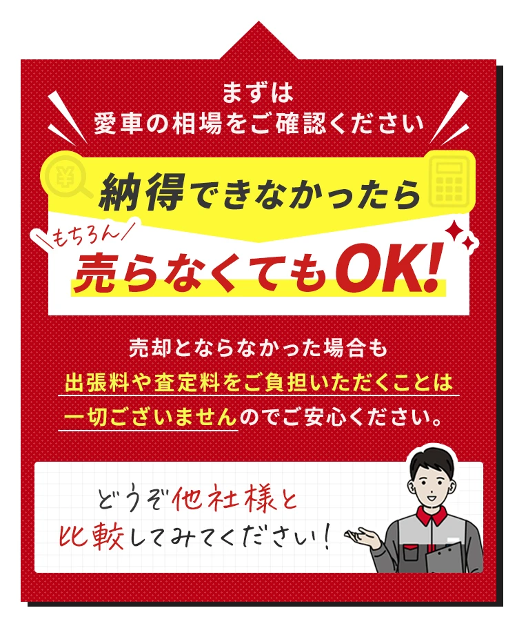 まずは愛車の相場をご確認ください