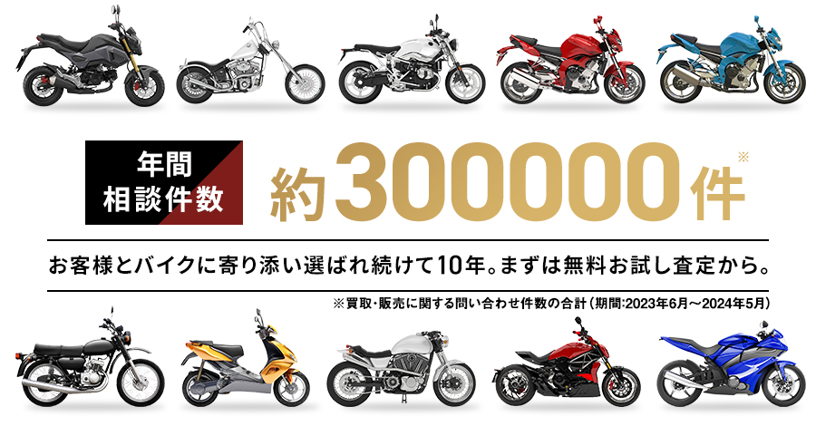 バイク王は相談件数年間250,000件